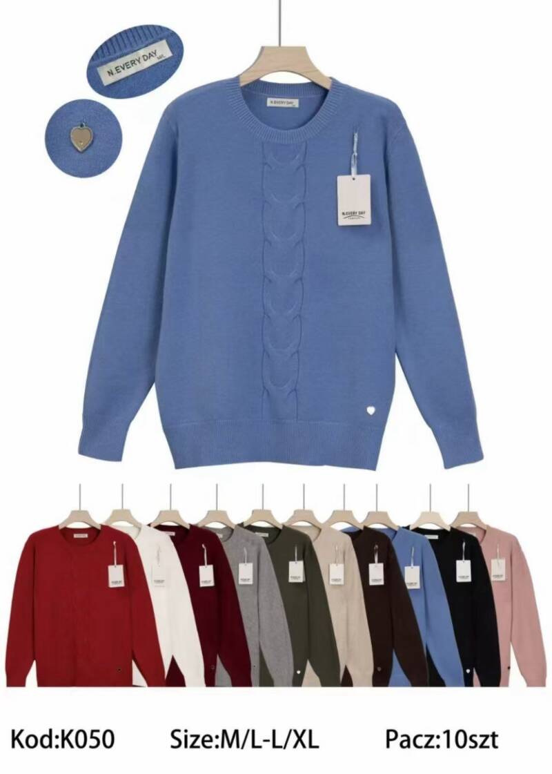 Swetry damskie Roz M/L-L-XL, Mix Kolor Paczka 10 szt